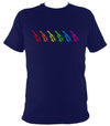 Rainbow Fiddles T-shirt - T-shirt - Navy - Mudchutney
