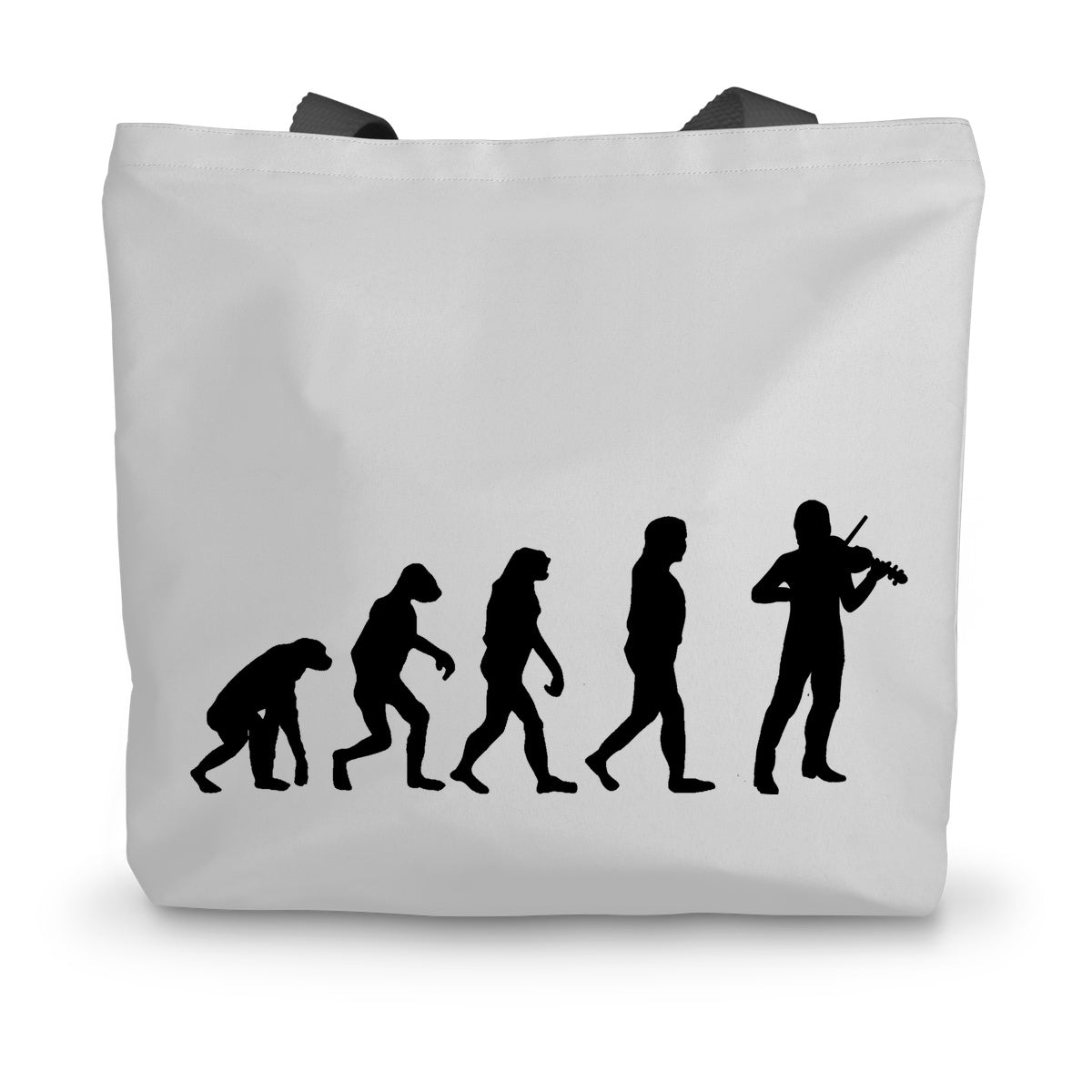 Evolution of Fiddle Players Canvas Tote Bag
