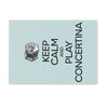 Keep Calm & Play English Concertina Glass Chopping Board