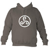 Celtic Triple Spiral Hoodie-Hoodie-Mocha brown-Mudchutney