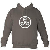 Celtic Triple Spiral Hoodie-Hoodie-Mocha brown-Mudchutney