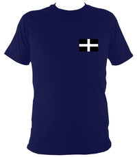 Cornish / Kernow St Pirans Flag T-Shirt - T-shirt - Navy - Mudchutney