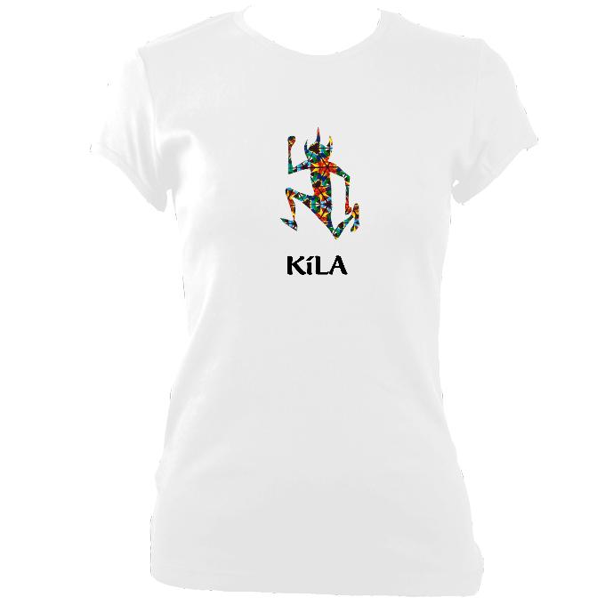 update alt-text with template Kila Ladies Fitted T-shirt - T-shirt - White - Mudchutney