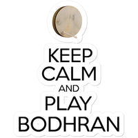 Keep Calm & Play Bodhran Sticker