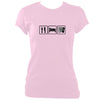 update alt-text with template Eat, Sleep, Play Melodeon Ladies Fitted T-shirt - T-shirt - Light Pink - Mudchutney