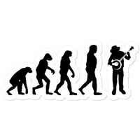 Evolution of Banjo Players Sticker