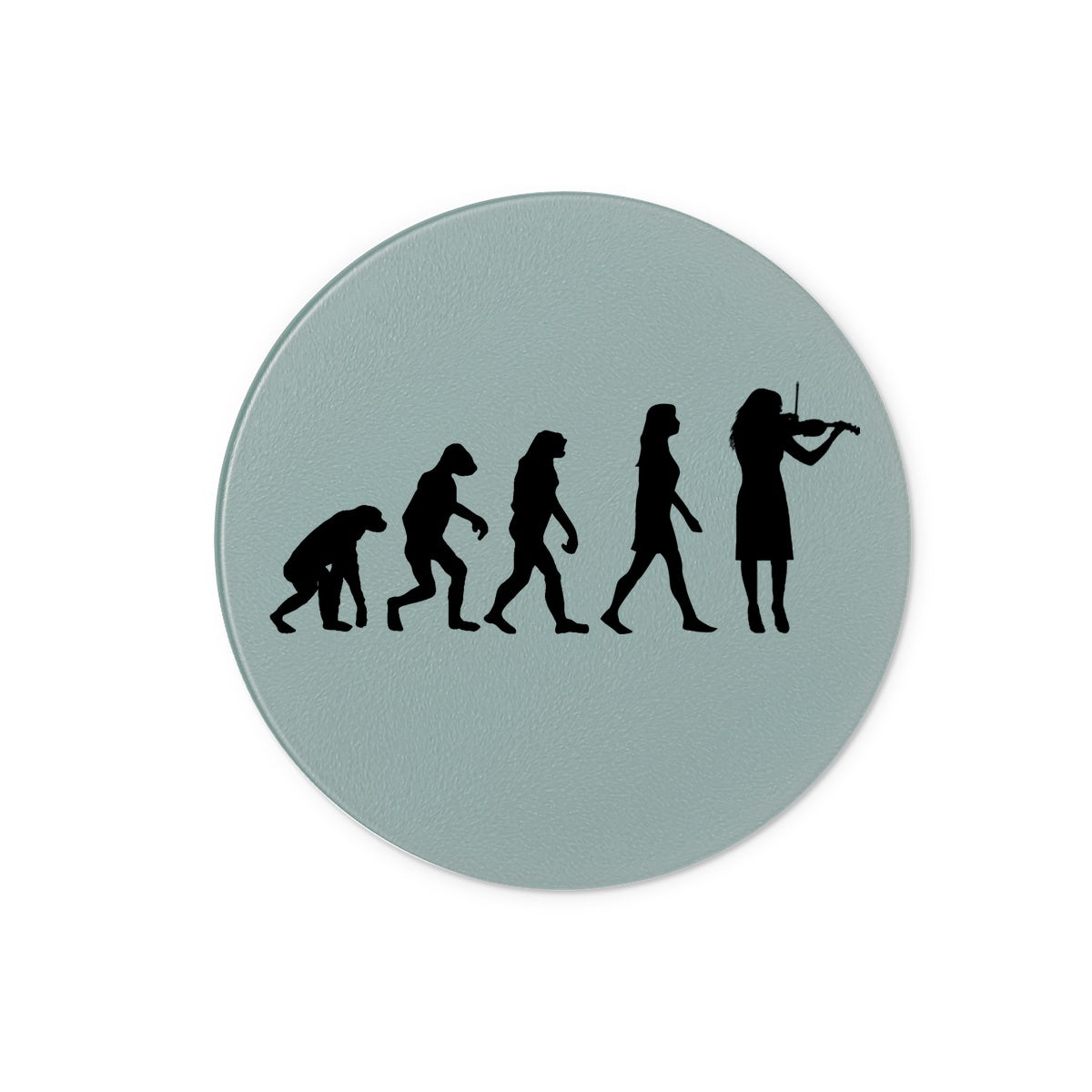 Evolution of Female Fiddle Players Glass Chopping Board