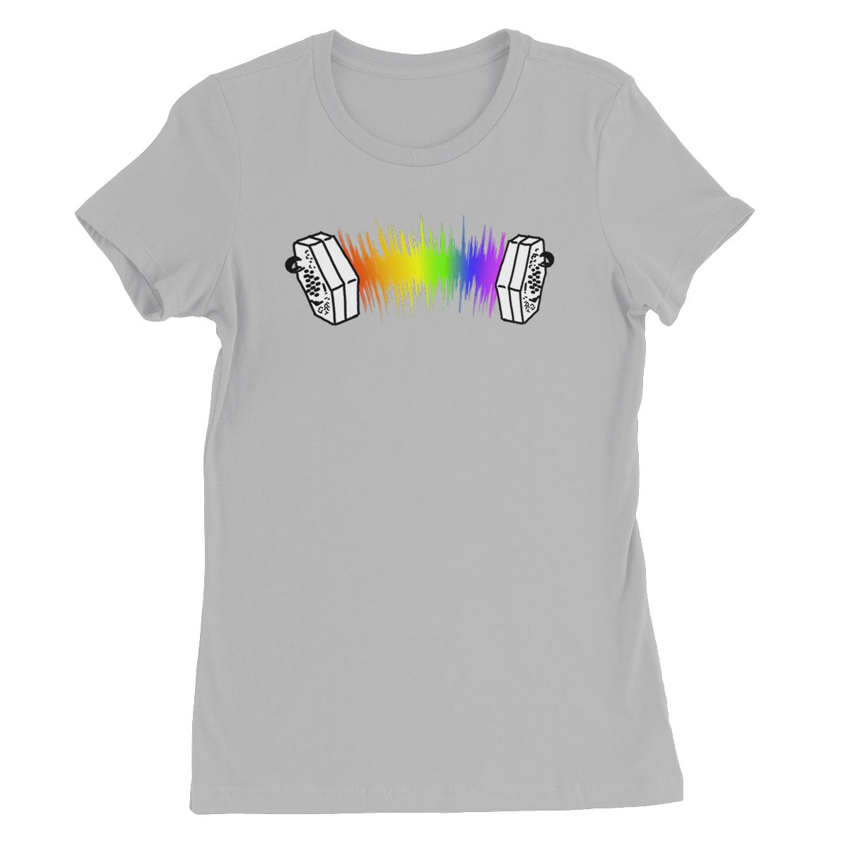 Rainbow Sound Wave Concertina Women's T-Shirt