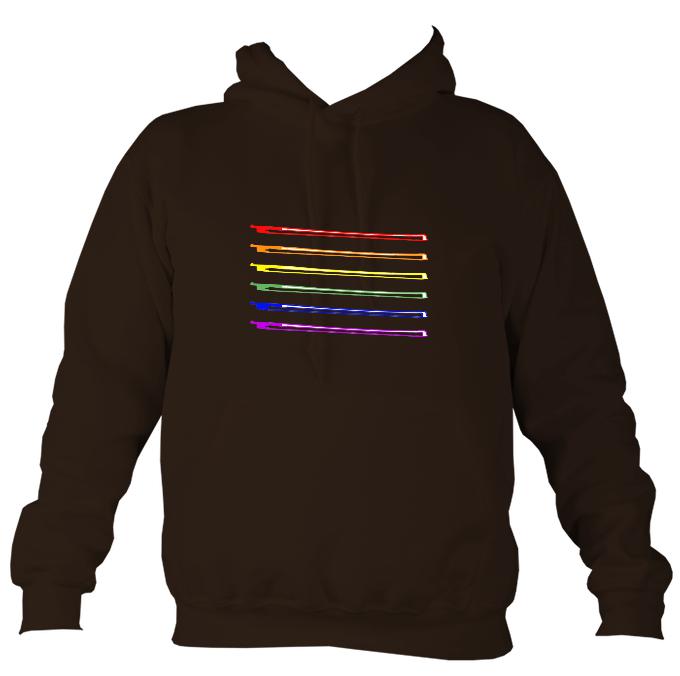 Rainbow Bows Hoodie-Hoodie-Hot chocolate-Mudchutney