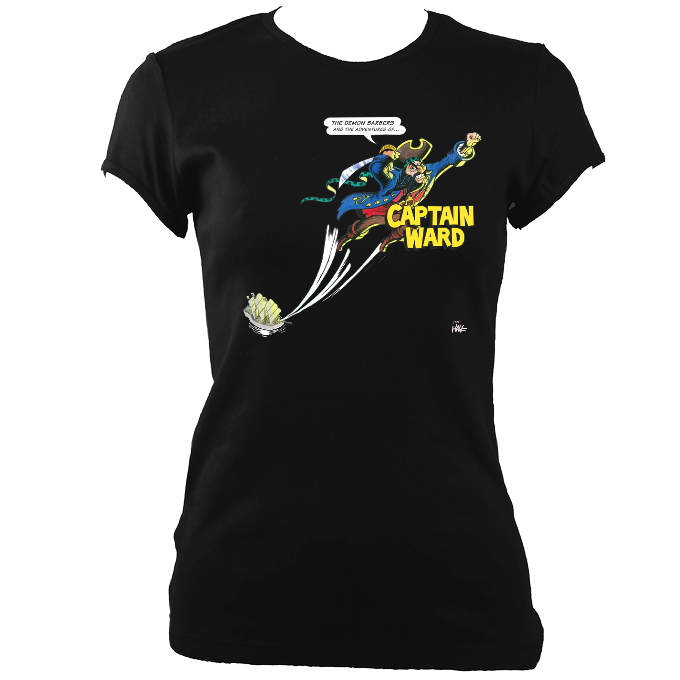 The Demon Barbers "Captain Ward" Ladies Fitted T-shirt