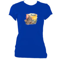 update alt-text with template Danú Ten Thousand Miles Ladies Fitted T-Shirt - T-shirt - Royal - Mudchutney