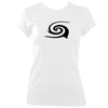 Tribal Spiral Ladies Fitted T-shirt - T-shirt - White - Mudchutney