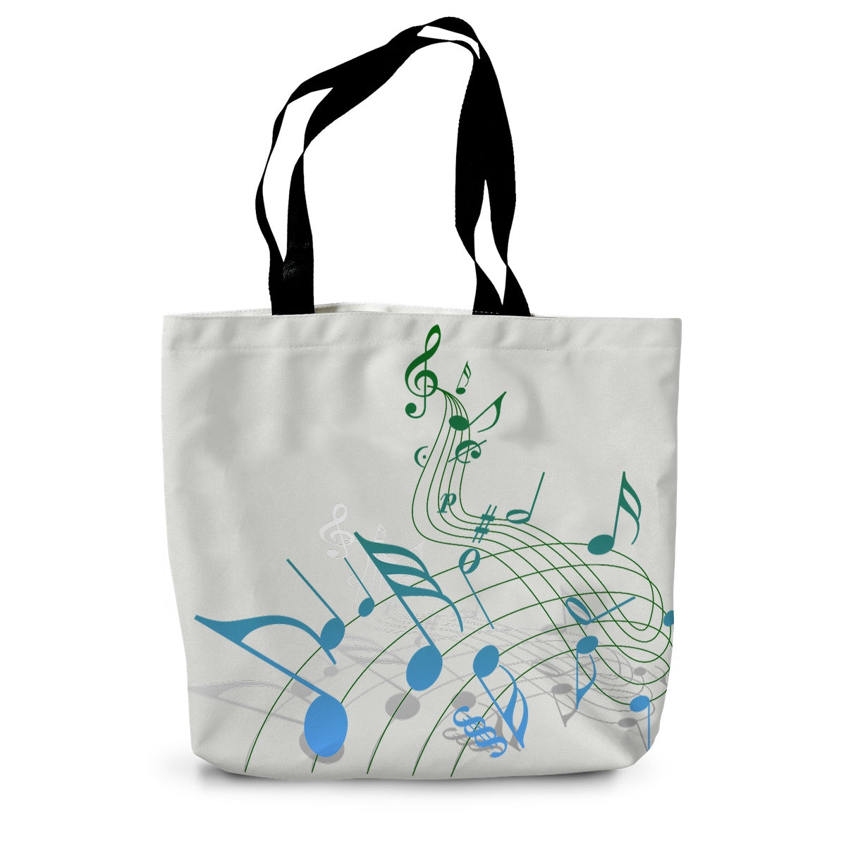 Abstract Music Score Canvas Tote Bag