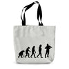 Evolution of Fiddle Players Canvas Tote Bag
