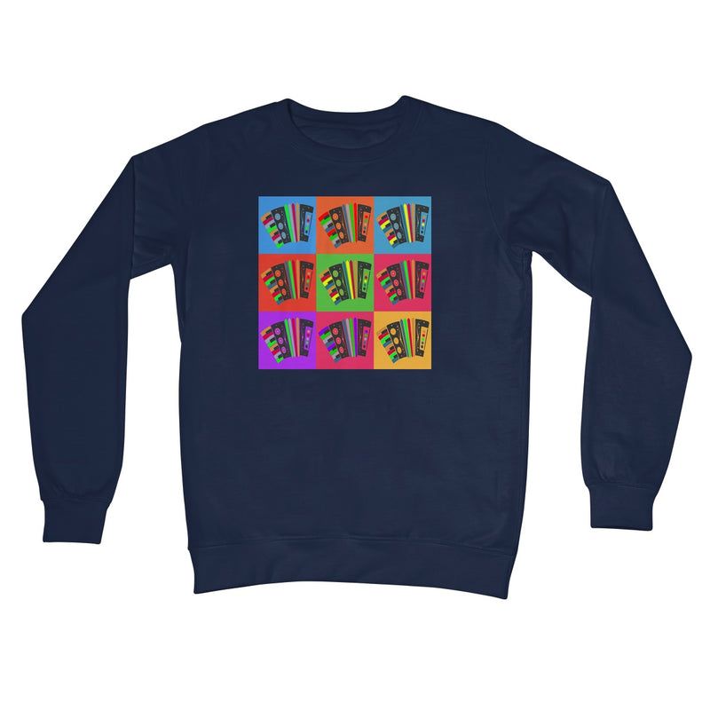 Warhol Style Accordions Crew Neck Sweatshirt