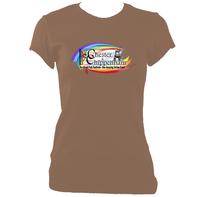 Chester & Chippenham Folk Festival Ladies FItted T-shirt