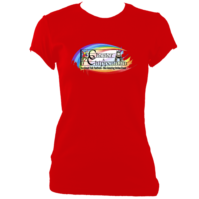 Chester & Chippenham Folk Festival Ladies FItted T-shirt