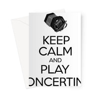 Keep Calm & Play Anglo Concertina Greeting Card