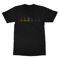 Rainbow Heartbeat Fiddle Softstyle T-Shirt
