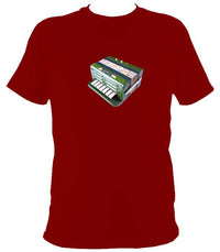 Retro Accordion / Melodeon Toy T-shirt - T-shirt - Cardinal Red - Mudchutney