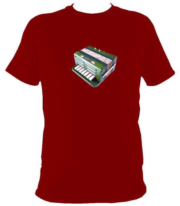 Retro Accordion / Melodeon Toy T-shirt - T-shirt - Cardinal Red - Mudchutney