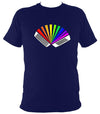 Rainbow Chromatic Accordion T-shirt - T-shirt - Navy - Mudchutney