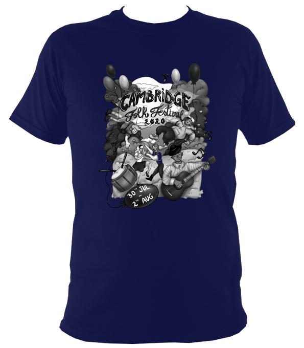 Cambridge Folk Festival - Design 5 - T-shirt - T-shirt - Navy - Mudchutney