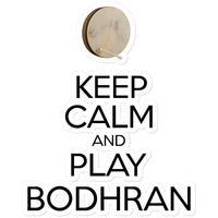 Keep Calm & Play Bodhran Sticker