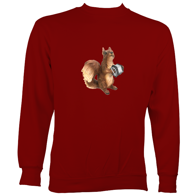 Squirrel playing Concertina Sweatshirt