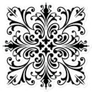 Ornamental Square Sticker