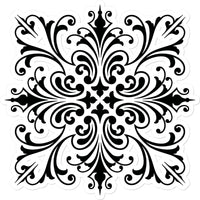 Ornamental Square Sticker