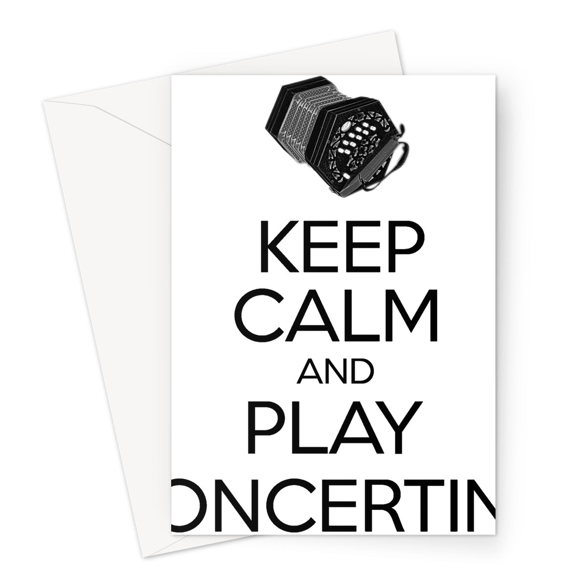 Keep Calm & Play Anglo Concertina Greeting Card