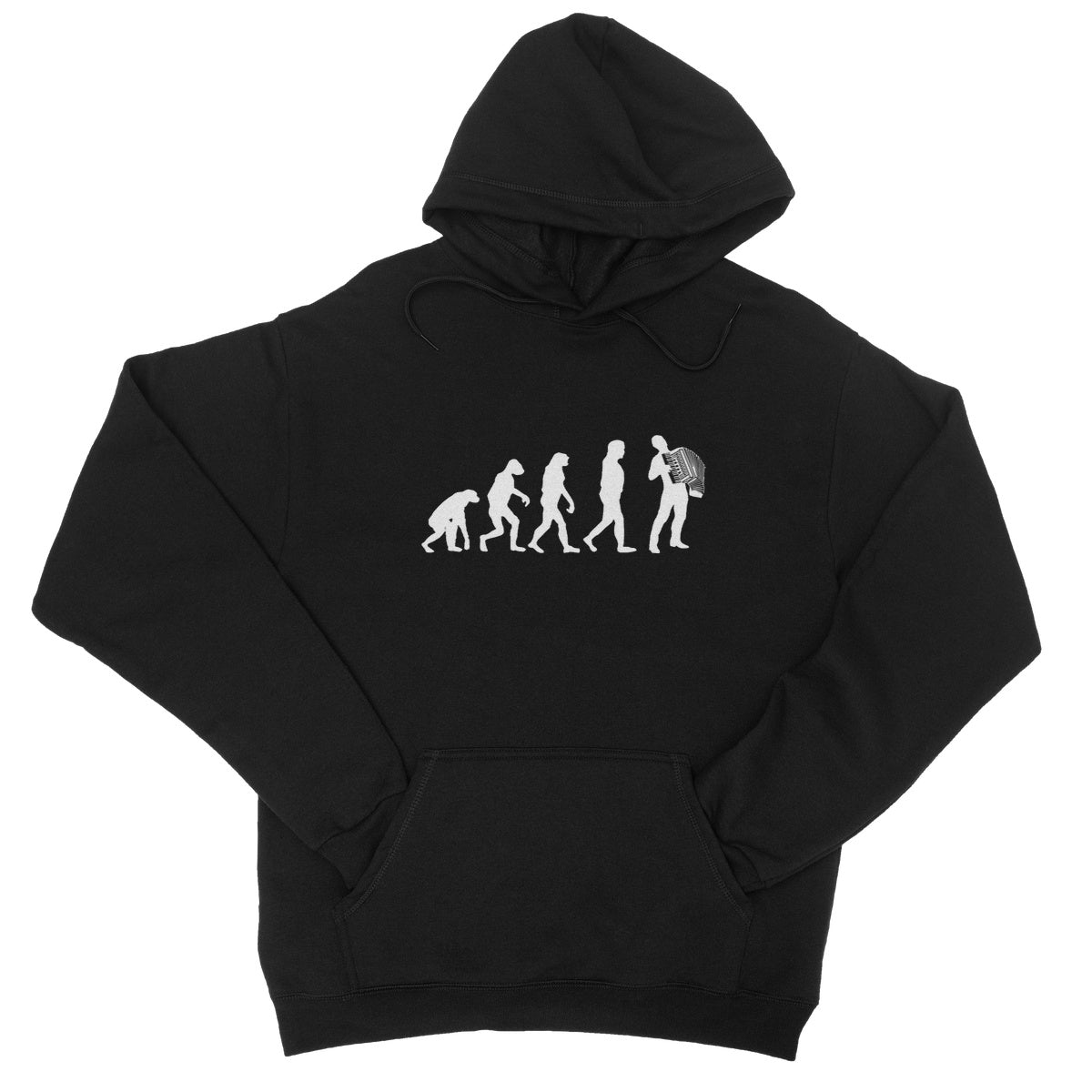 Evolution of Accordion Players College Hoodie