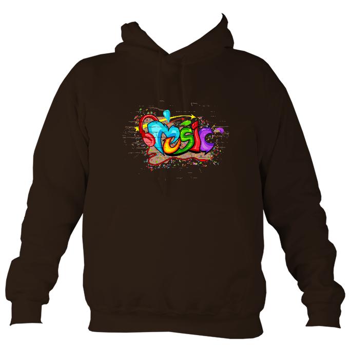 Music Graffiti Hoodie-Hoodie-Hot chocolate-Mudchutney