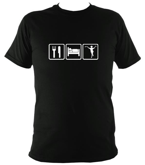 Eat, Sleep, Dance Morris T-shirt - T-shirt - Black - Mudchutney
