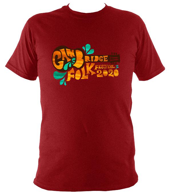 Cambridge Folk Festival - Design 8 - T-shirt - T-shirt - Antique Cherry Red - Mudchutney