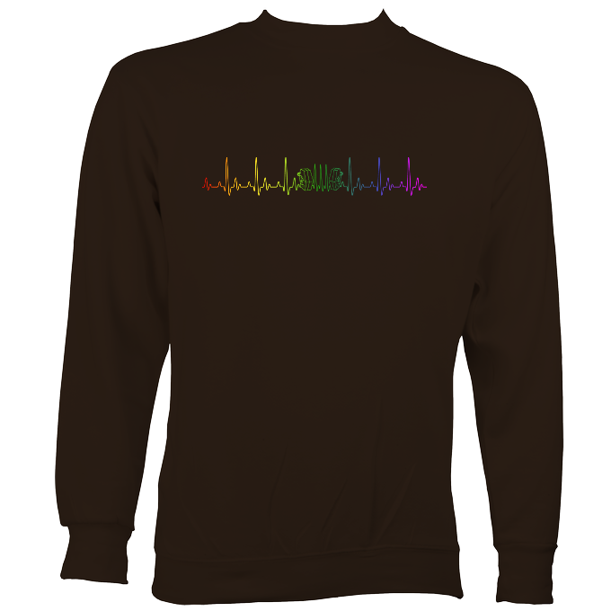 Heartbeat Concertina in Rainbow Colours Sweatshirt