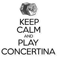 Keep Calm & Play English Concertina Sticker