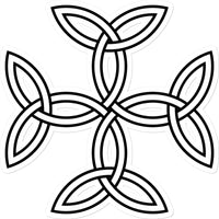 Celtic 4 sided knot Sticker