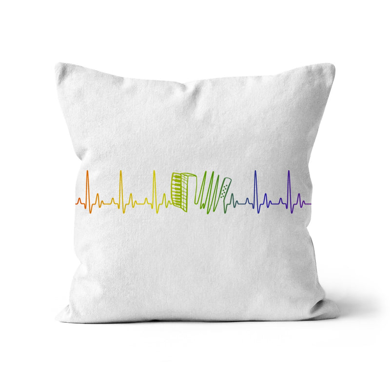 Rainbow Heartbeat Accordion Cushion