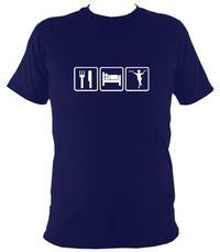 Eat, Sleep, Dance Morris T-shirt - T-shirt - Navy - Mudchutney