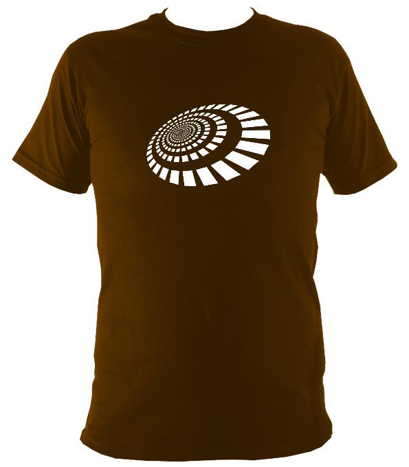 Spiral Blocks T-shirt - T-shirt - Dark Chocolate - Mudchutney