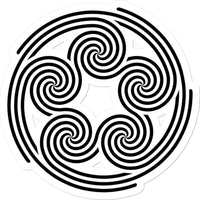 Celtic 5 Circles Sticker
