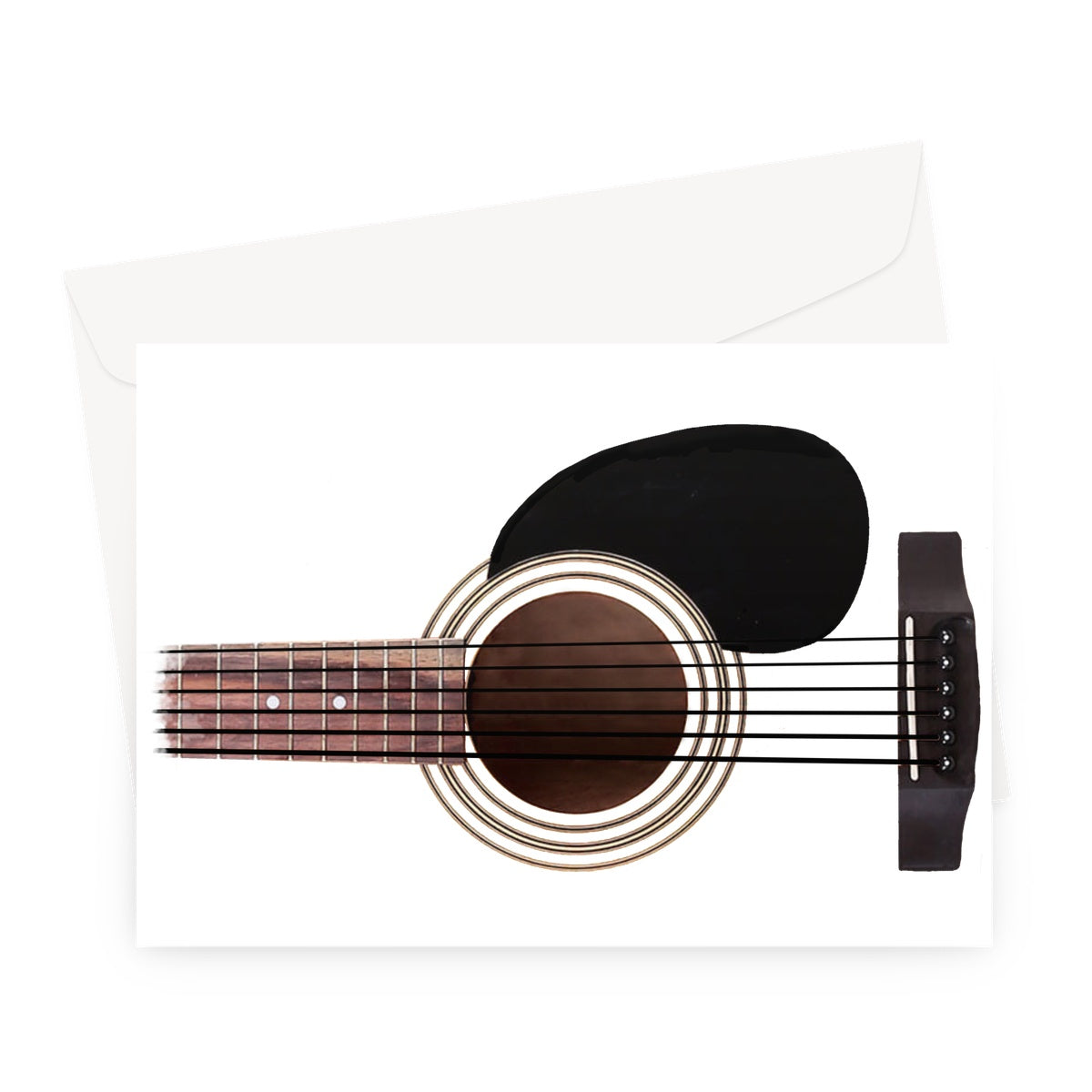 Guitar Neck and Strings Greeting Card