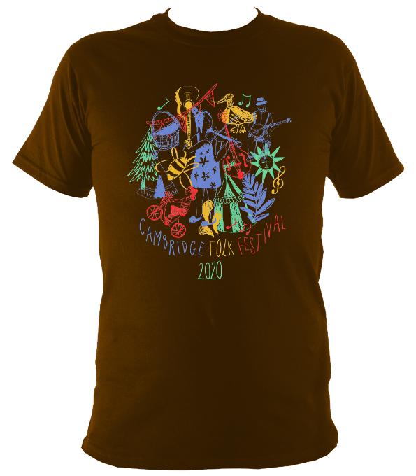 Cambridge Folk Festival - Design 9 - T-shirt - T-shirt - Dark Chocolate - Mudchutney