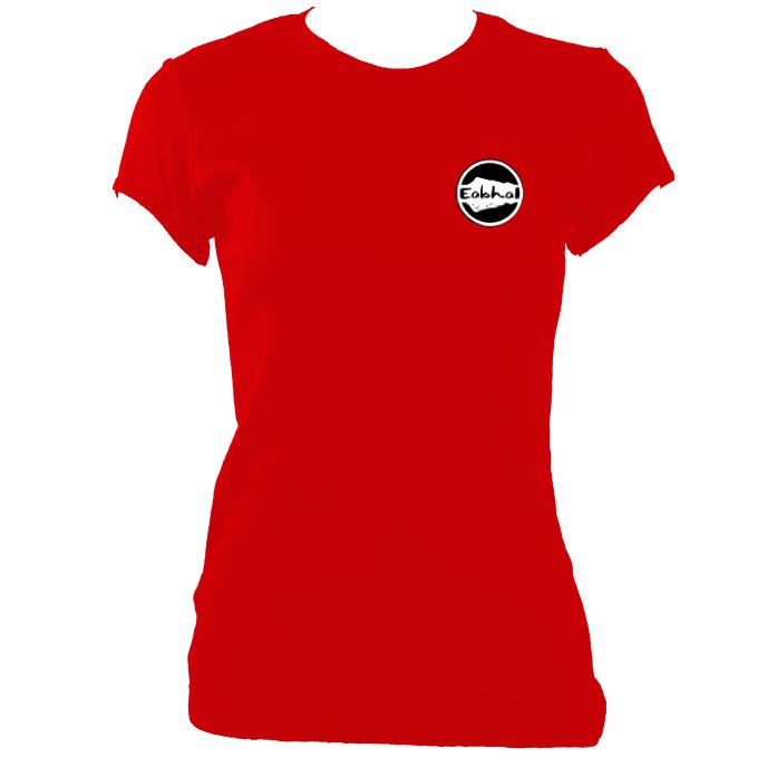 update alt-text with template Eabhal Ladies Fitted T-shirt - T-shirt - Red - Mudchutney