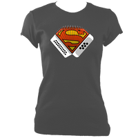 Melodeon Superhero Ladies Fitted T-shirt