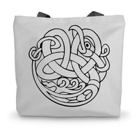 Celtic Woven Bird Canvas Tote Bag