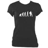 update alt-text with template Evolution of Guitar Players Ladies Fitted T-shirt - T-shirt - Dark Heather - Mudchutney