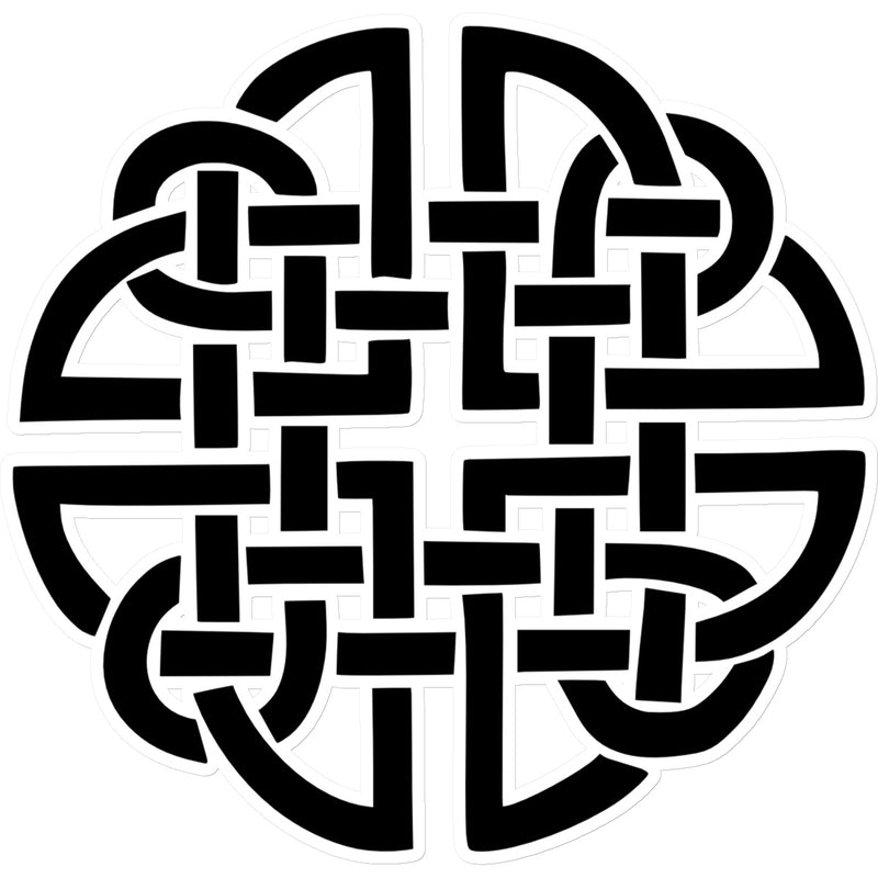 Celtic Circular Design Sticker